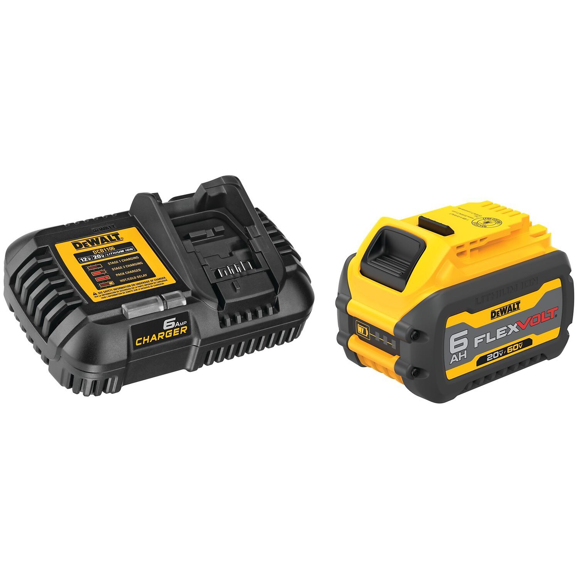 DEWALT, Flexvolt 20V/60V Max Lithium Ion Starter Kit, Volts 60 Battery Type Lithium-ion, Batteries (qty.) 1 Model# DCB606C